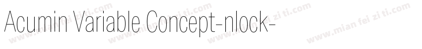 Acumin Variable Concept-nlock字体转换